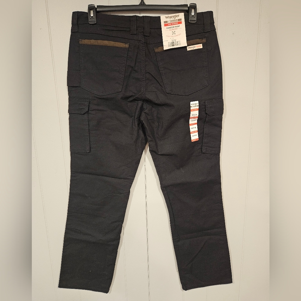 Wrangler Riggs Workwear Womens Black Slim Fit Ranger Pants Work 16X32 (36x32)